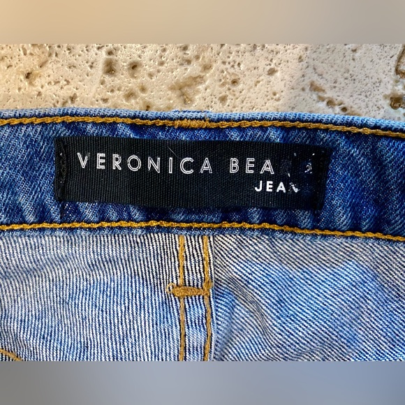 Veronica Beard Ines High Rise Girlfriend Straight Leg Ribbon Detailing Jeans 24 - Picture 4 of 8
